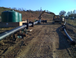Sediment Pond Overflow Fabrication