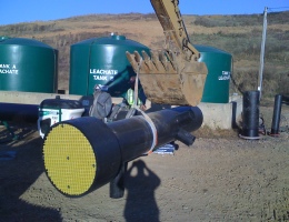 Sediment Pond Overflow Fabrication